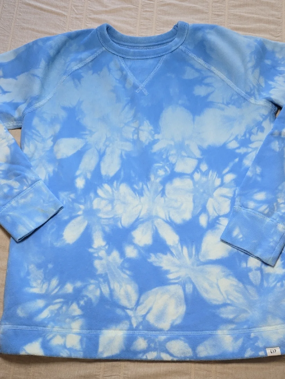 GAP Kids Blue & White Tie-Dye Sweatshirt Size XL (12)